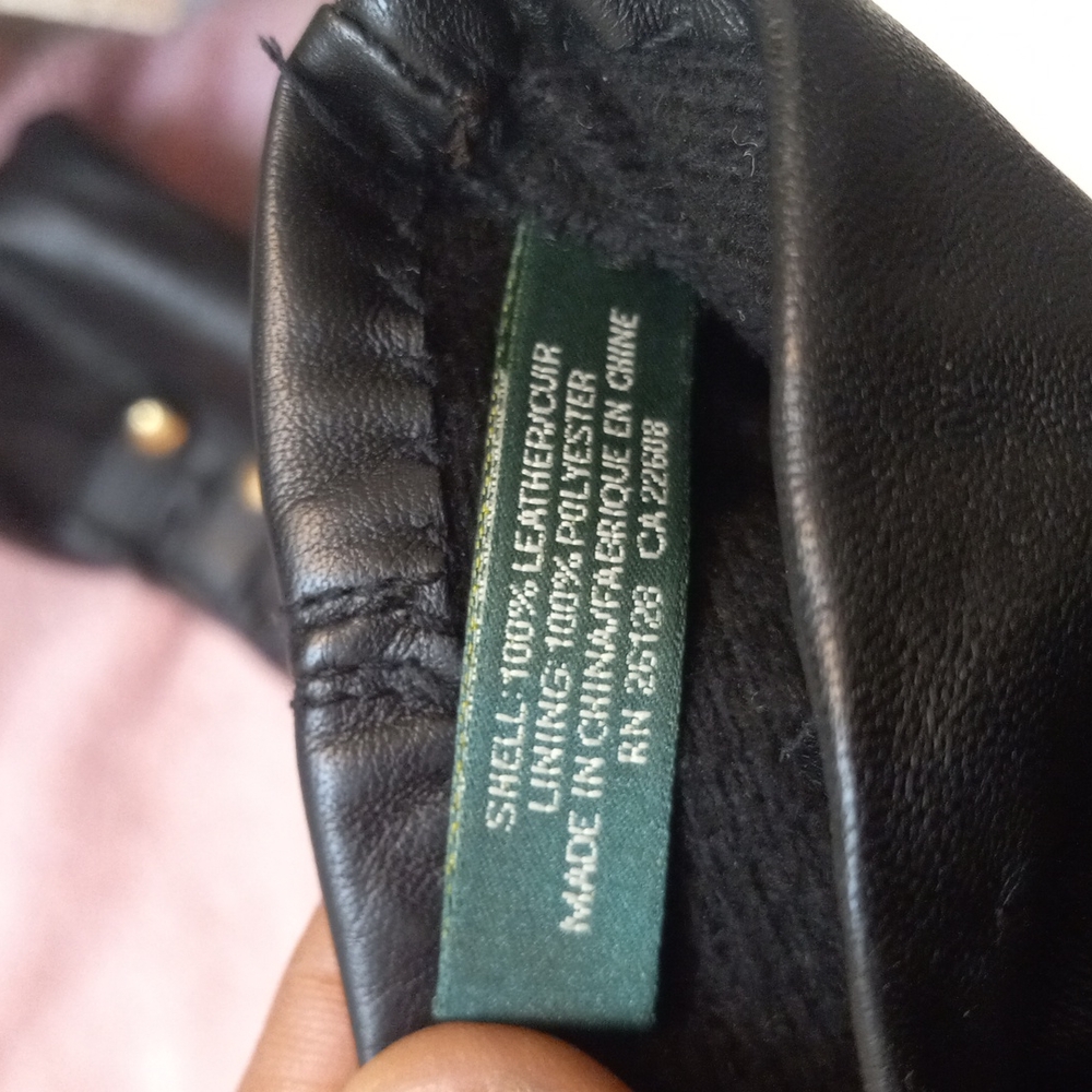 LAUREN RALPH LAUREN LEATHER GLOVES - Picture 7 of 8